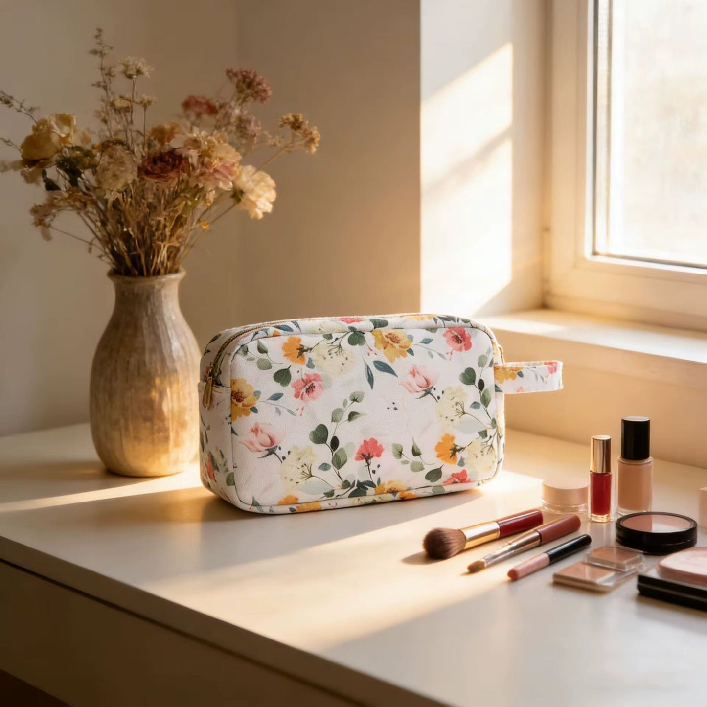 Rectangle Zip Pouch - Floral - PREORDER
