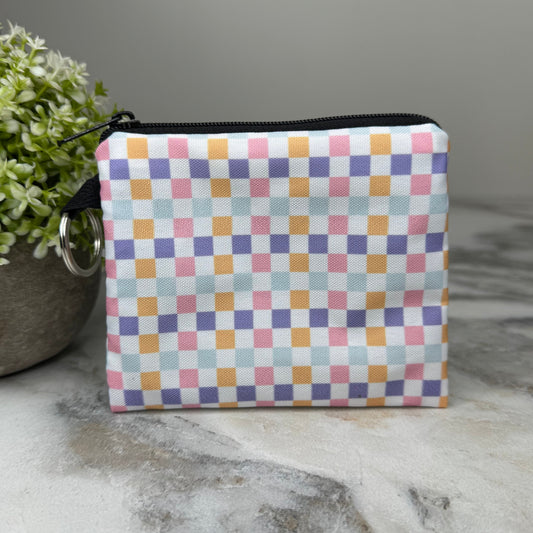 Mini Pouch - Checkered Rainbow