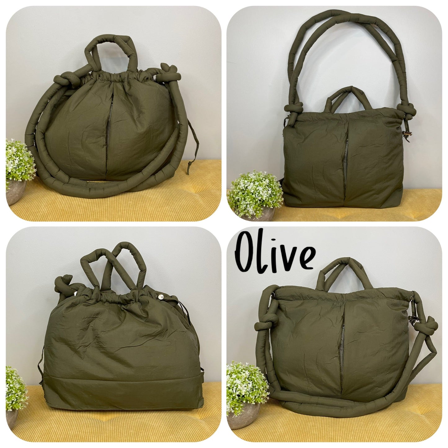 Stevie - Nylon Puff Tote & Backpack