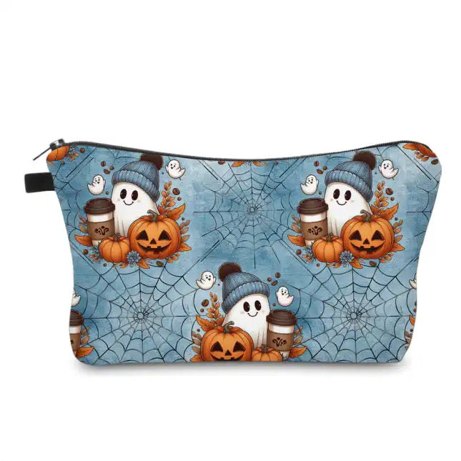 Pouch & Mini Pouch Bundled Set - Fall Pumpkin Ghostie