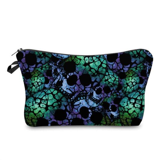 Pouch - Blue Green Skull