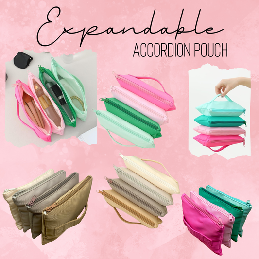Expandable Travel Pouch - Quadruple Accordion