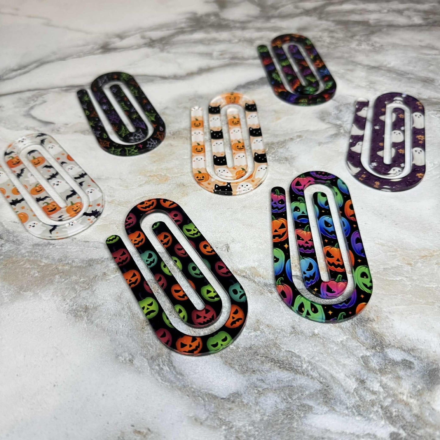 Jumbo Paperclip -  Rainbow Pumpkin Halloween 2